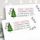  Christmas Address Labels | Personalized Return Address Stickers | Set of 30