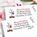  Christmas Address Labels | Personalized Return Address Stickers | Set of 30