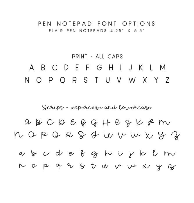 Personalized Teacher Notepad | Flair Pen Notepad | Back to School Teacher Appreciation Gift