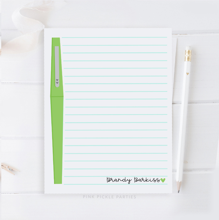Personalized Teacher Notepad | Flair Pen Notepad | Back to School Teacher Appreciation Gift
