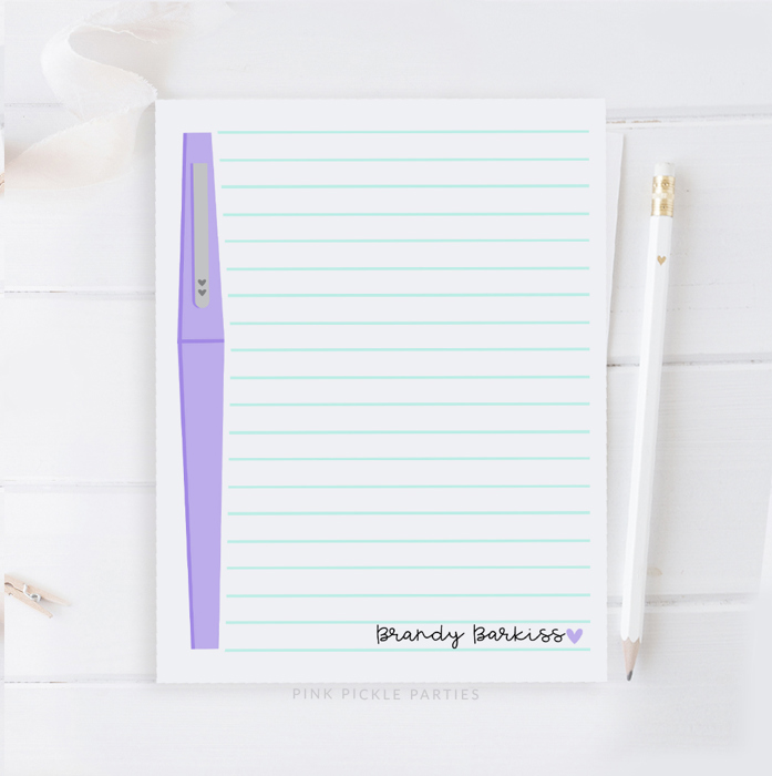 Personalized Teacher Notepad | Flair Pen Notepad | Back to School Teacher Appreciation Gift