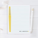 Personalized Teacher Notepad | Flair Pen Notepad | Back to School Teacher Appreciation Gift