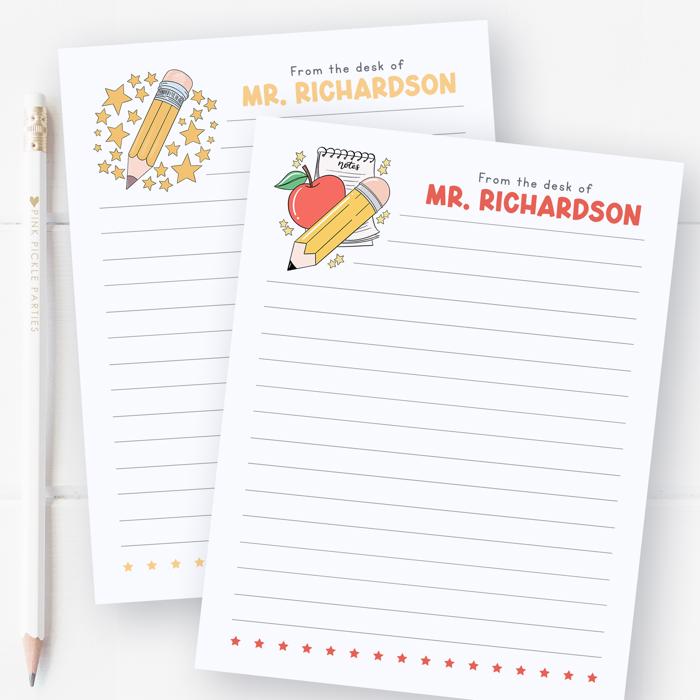 Personalized Teacher Notepad | Back to School Teacher Appreciation Gift