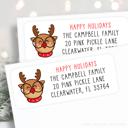  Christmas Address Labels | Personalized Return Address Stickers | Set of 30