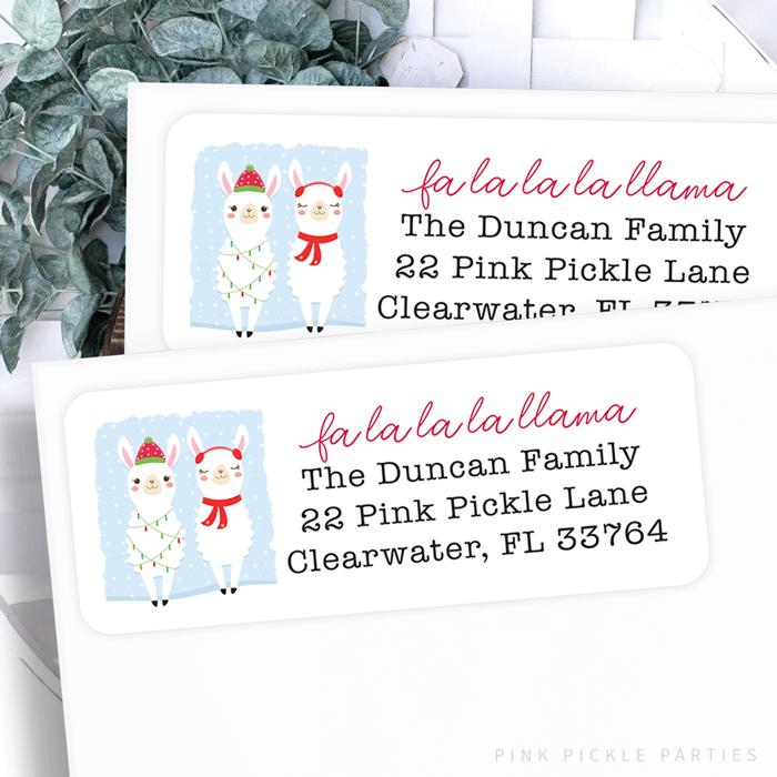Christmas Address Labels | Personalized Return Address Stickers | Set of 30