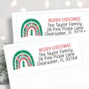 Christmas Address Labels | Personalized Return Address Stickers | Set of 30