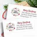  Christmas Address Labels | Personalized Return Address Stickers | Set of 30