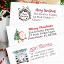  Christmas Address Labels | Personalized Return Address Stickers | Set of 30