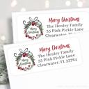  Christmas Address Labels | Personalized Return Address Stickers | Set of 30