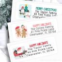  Christmas Address Labels | Personalized Return Address Stickers | Set of 30