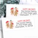  Christmas Address Labels | Personalized Return Address Stickers | Set of 30