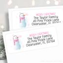  Christmas Address Labels | Personalized Return Address Stickers | Set of 30