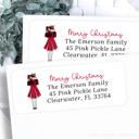  Christmas Address Labels | Personalized Return Address Stickers | Set of 30