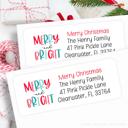  Christmas Address Labels | Personalized Return Address Stickers | Set of 30