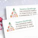  Christmas Address Labels | Personalized Return Address Stickers | Set of 30