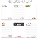  Personalized Teacher Notepad  | Back to School Teacher Appreciation Gift