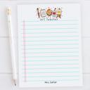  Personalized Teacher Doodle Notepad | Custom Teacher Gift | Teacher Stationery | Teacher Appreciation Gift | Back to School Teacher Memo Pad