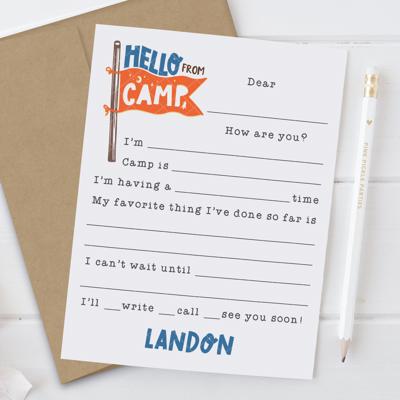 Personalized Summer Camp Note Cards | Camp Stationery | Set of 12