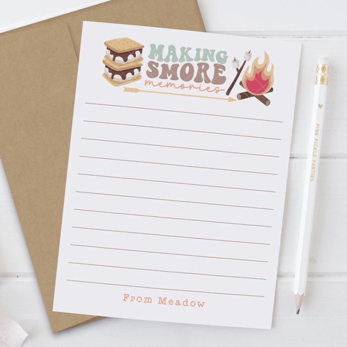 Personalized Summer Camp Note Cards | Camp Stationery | Set of 12
