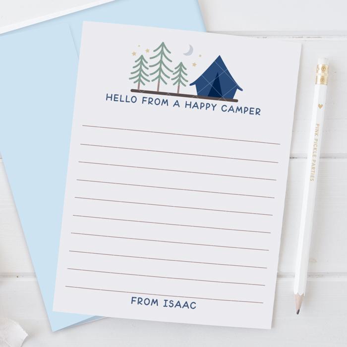 Personalized Summer Camp Note Cards | Camp Stationery | Set of 12