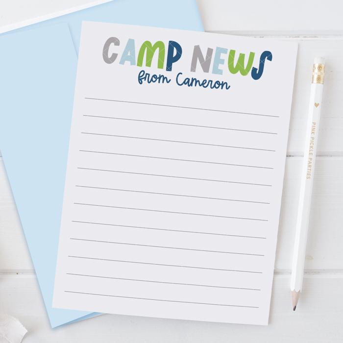 Personalized Summer Camp Note Cards | Camp Stationery | Set of 12
