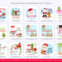  Personalized Christmas Gift Sticker Labels | Set of 12