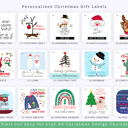  Personalized Christmas Gift Sticker Labels | Set of 12