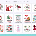  Personalized Christmas Gift Sticker Labels | Set of 12