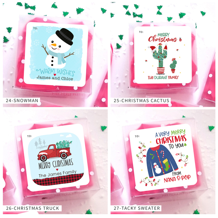 Personalized Christmas Gift Sticker Labels | Set of 12