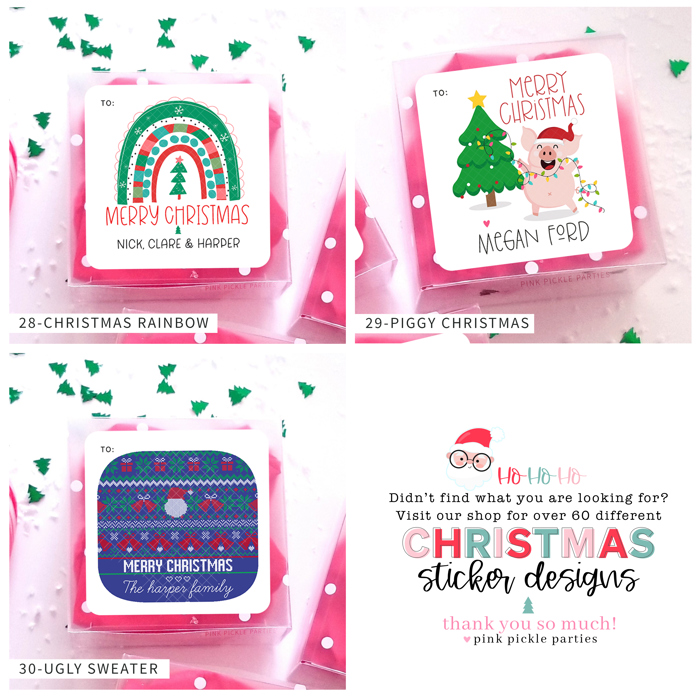 Personalized Christmas Gift Sticker Labels | Set of 12