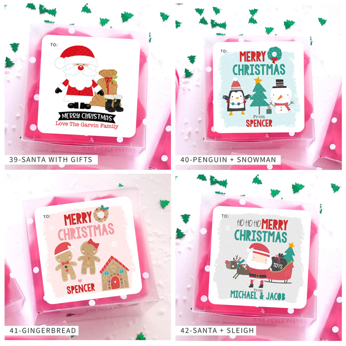 Personalized Christmas Gift Sticker Labels | Set of 12