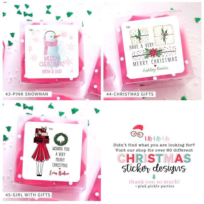 Personalized Christmas Gift Sticker Labels | Set of 12