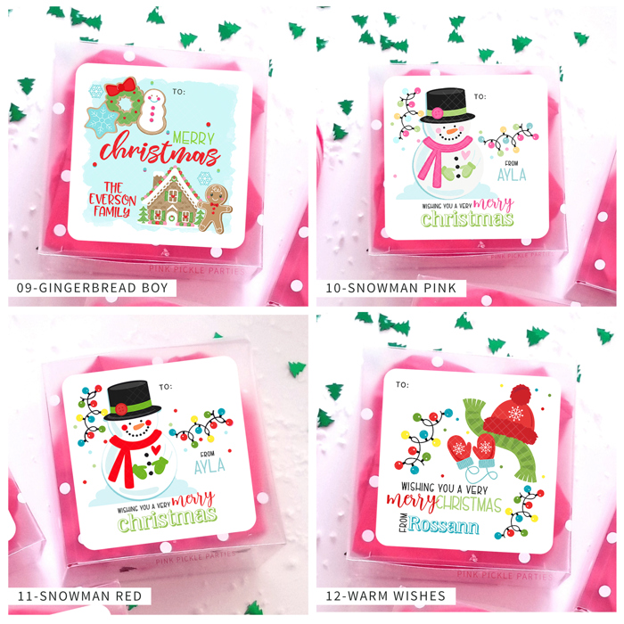 Personalized Christmas Gift Sticker Labels | Set of 12