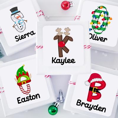 Personalized Christmas Gift Sticker Labels | Set of 12 or 20