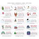  Christmas Address Labels | Personalized Return Address Stickers | Set of 30