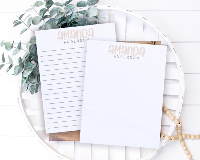 Personalized Trendy Notepad