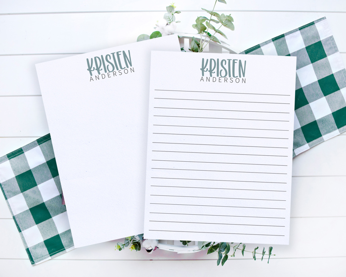 Personalized Trendy Notepad
