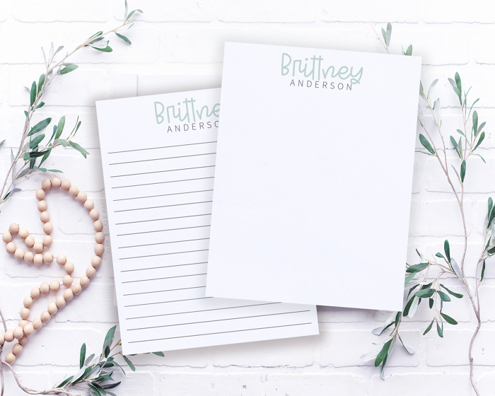 Personalized Trendy Notepad