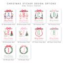  Family Crest Personalized Christmas Gift Stickers | Preppy Christmas Labels | Grand Millennial Christmas