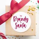 Modern From Santa Personalized Christmas Gift Sticker Labels | Set of 12 or 20