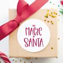  Modern From Santa Personalized Christmas Gift Sticker Labels | Set of 12 or 20