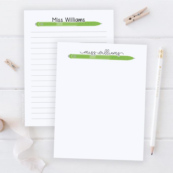 Personalized Teacher Notepad | Gel Pen Notepad | Back to School | Last Day of School | Teacher Appreciation Gift