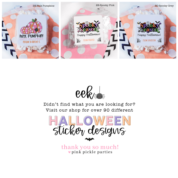 Personalized Halloween Stickers | Set of 12 | Kids Halloween Party Favor Stickers
