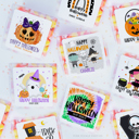  Personalized Halloween Stickers | Set of 12 | Kids Halloween Party Favor Stickers