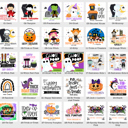  Personalized Halloween Stickers | Set of 12 | Kids Halloween Party Favor Stickers