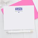  Personalized Heart Note Card Stationery | Set of 12
