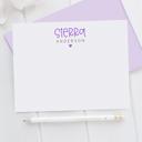  Personalized Heart Note Card Stationery | Set of 12