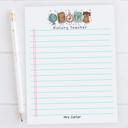  Personalized Teacher Doodle Notepad | Custom Teacher Gift | Teacher Stationery | Teacher Appreciation Gift | Back to School Teacher Memo Pad