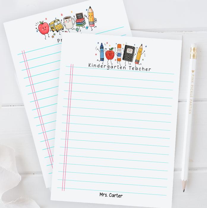 Personalized Teacher Doodle Notepad | Custom Teacher Gift | Teacher Stationery | Teacher Appreciation Gift | Back to School Teacher Memo Pad