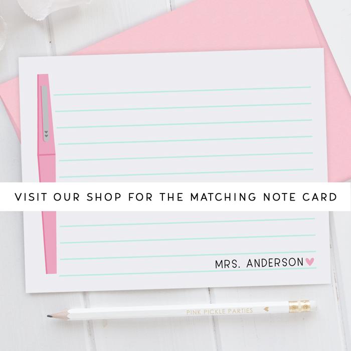 Personalized Teacher Notepad | Flair Pen Notepad | Back to School Teacher Appreciation Gift